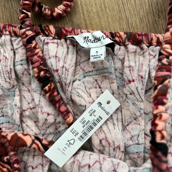 Madewell Red Bubble Crop Top - Picture 3 of 4